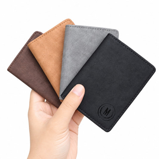 Premium Leather Wallet with Monogrammed 'M' Design